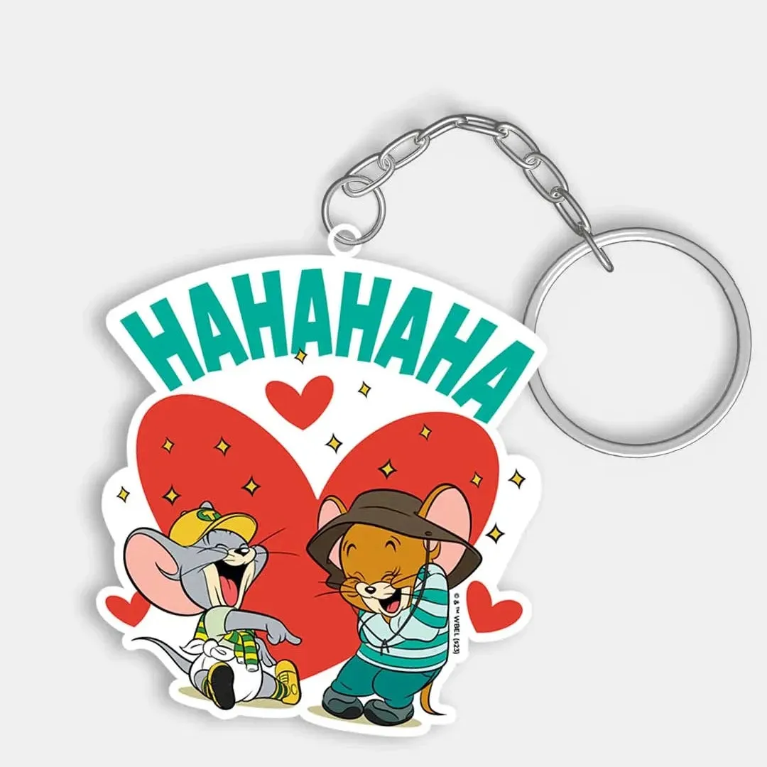 Tom And Jerry Chuckle Away Acrylic Keychain