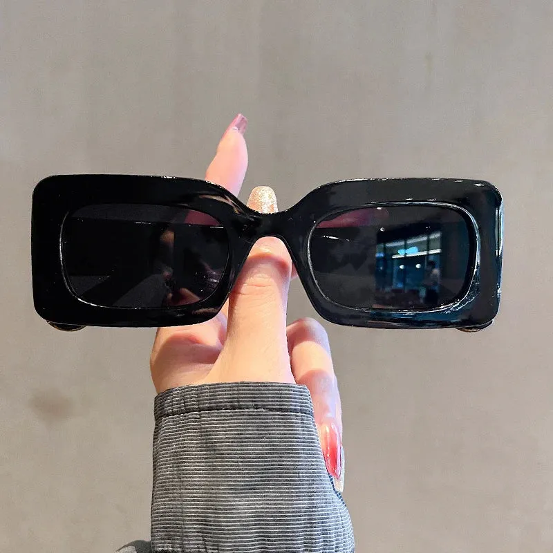 VAIGE Retro Chic Rectangle UV400 Sunglasses in Classic Black and Stylish Tortoise