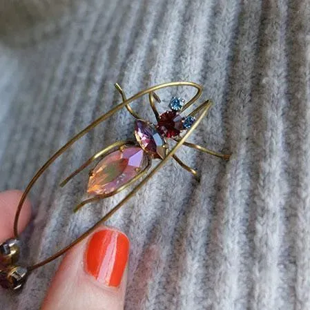 Vintage 1950s Large Czech Insect Brooch