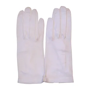 Vintage Unused Italian Kid Leather Gloves White Made in Italy Ladies Size 6.5
