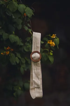 White Upcycled Belt