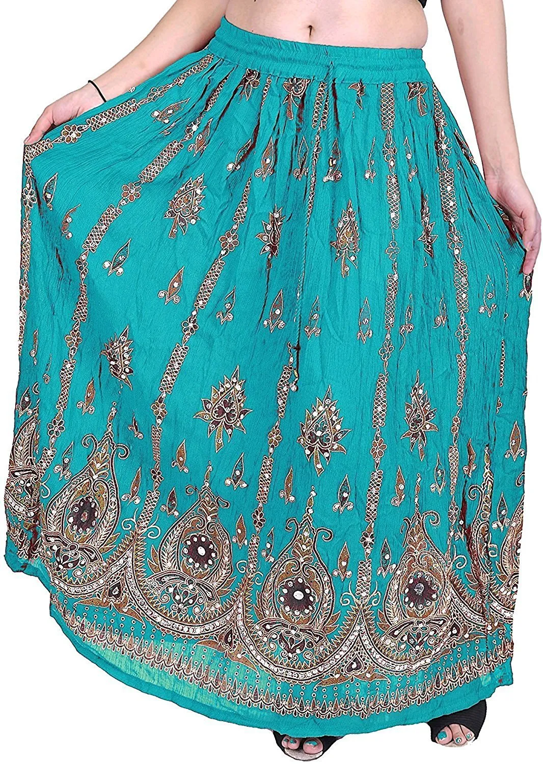 Whitewhale Womens Long Skirt India Traditional Clothing Designer For Spring Summer