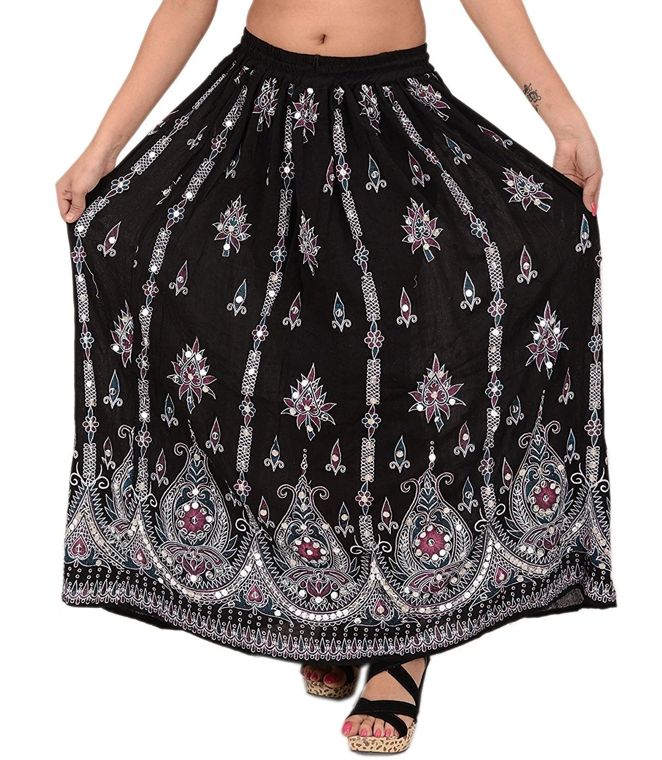 Whitewhale Womens Long Skirt India Traditional Clothing Designer For Spring Summer