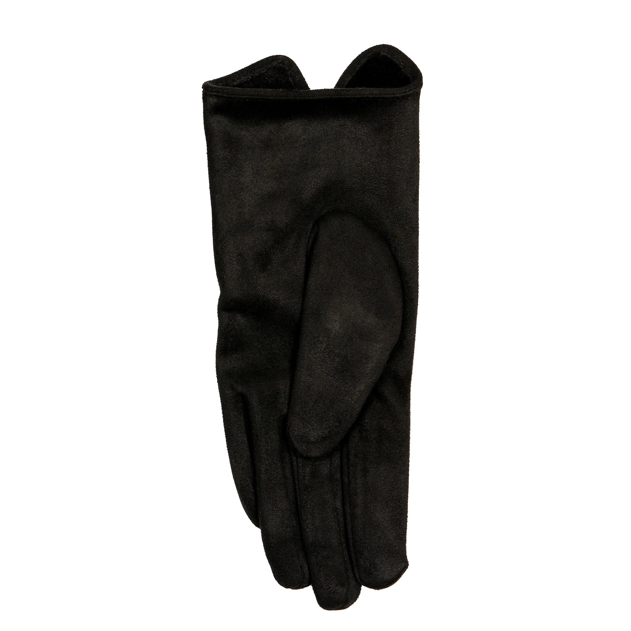 Women’s Faux Suede Gloves with Buttons