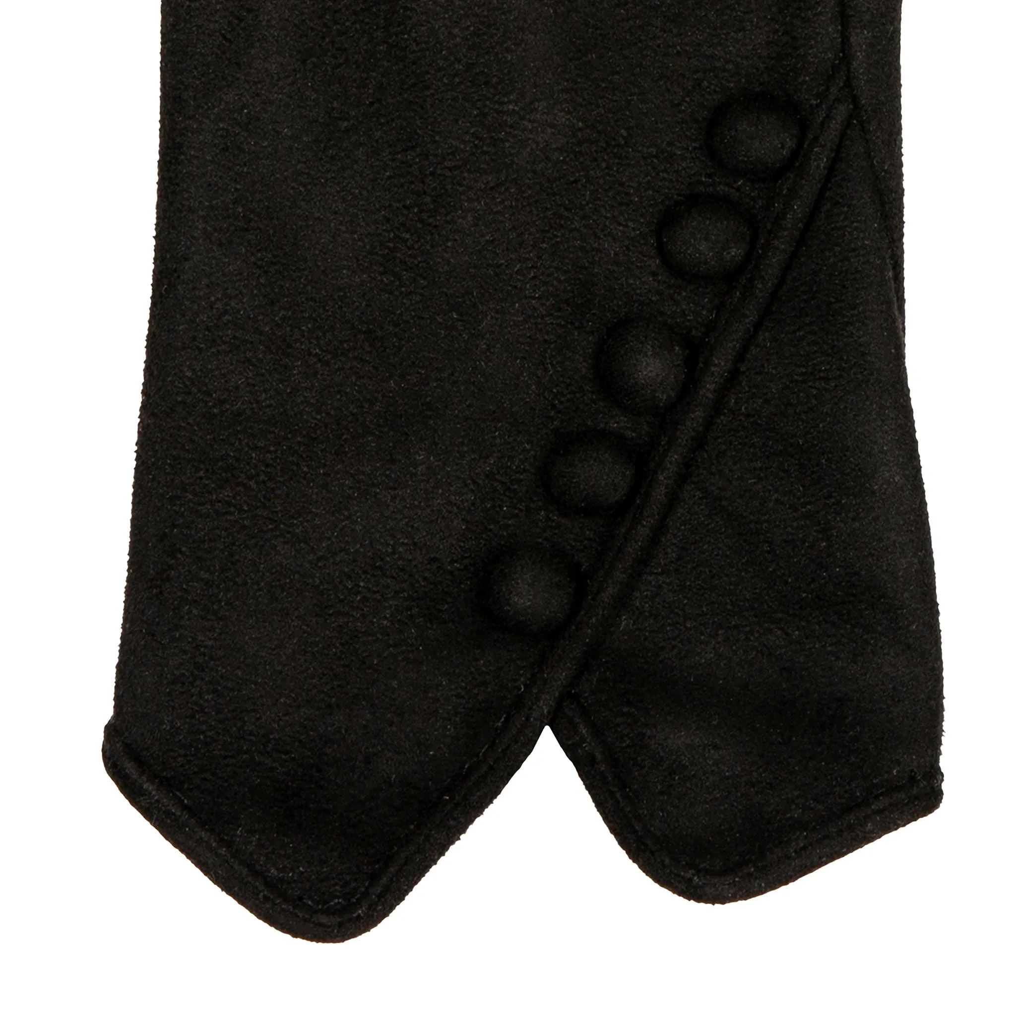 Women’s Faux Suede Gloves with Buttons