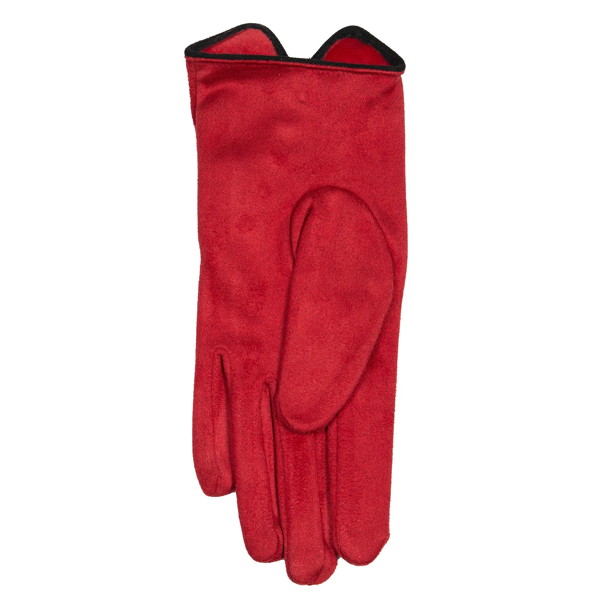 Women’s Faux Suede Gloves with Buttons