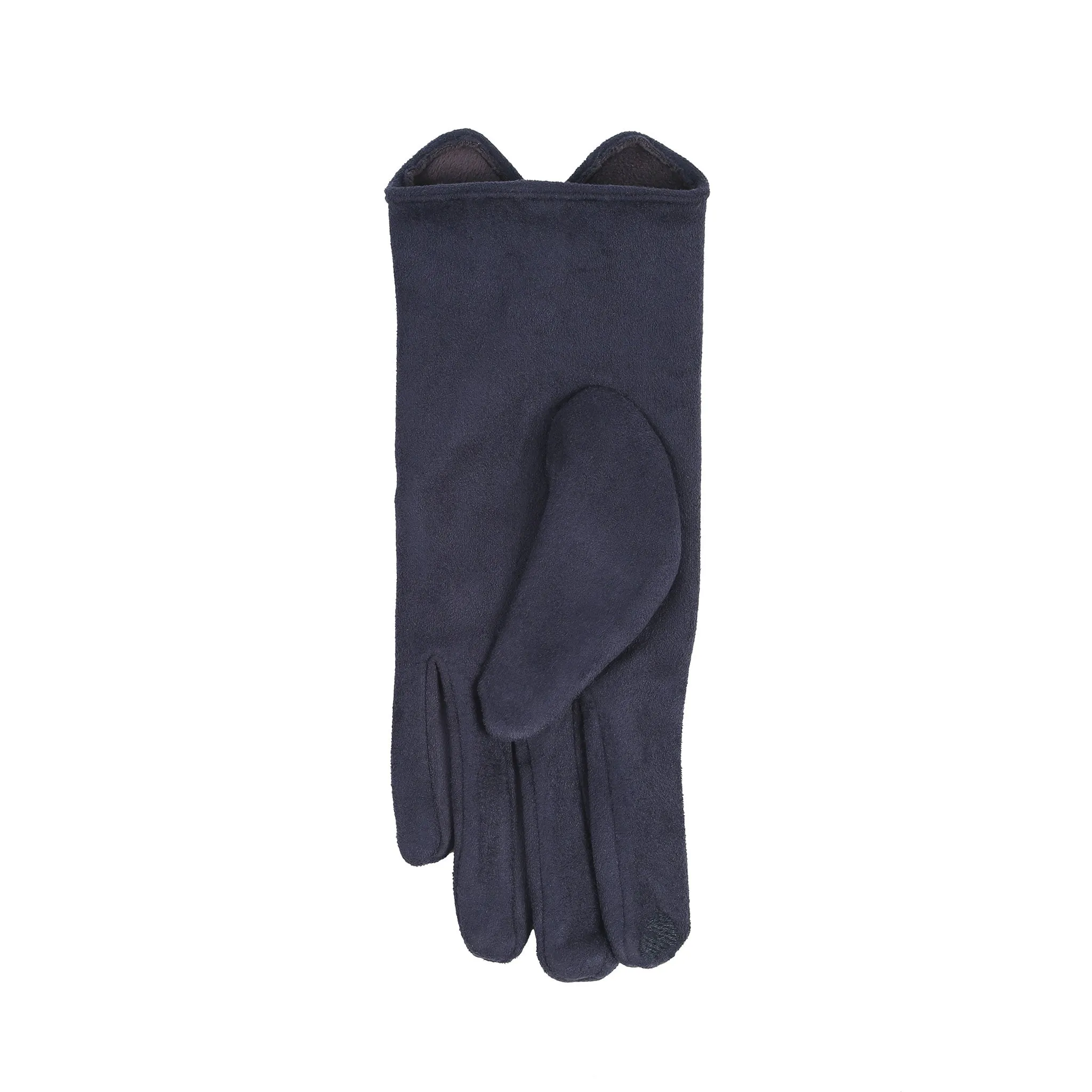 Women’s Faux Suede Gloves with Buttons