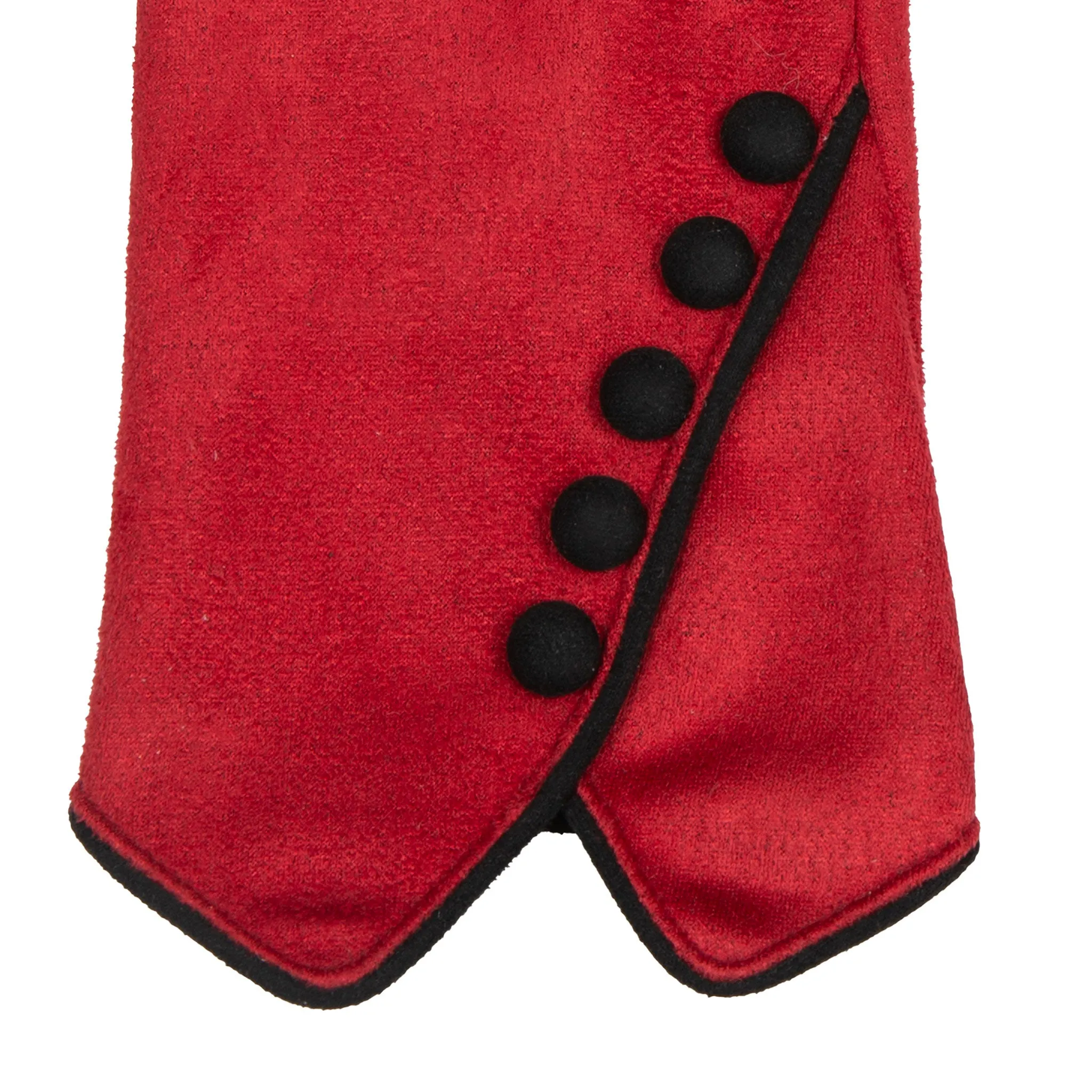 Women’s Faux Suede Gloves with Buttons