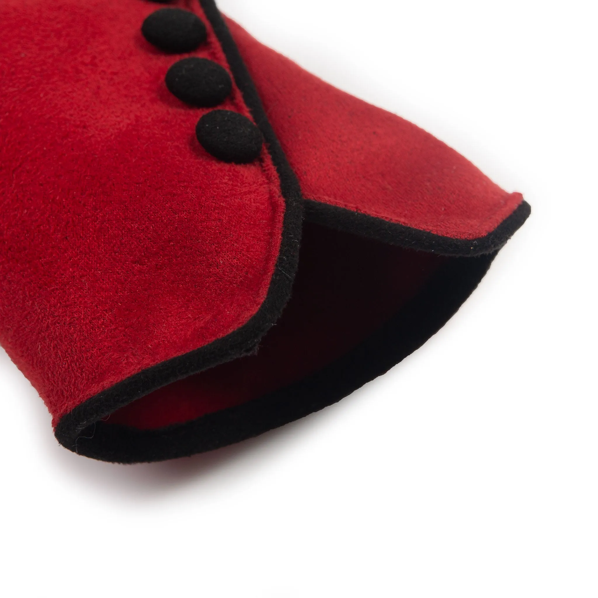 Women’s Faux Suede Gloves with Buttons